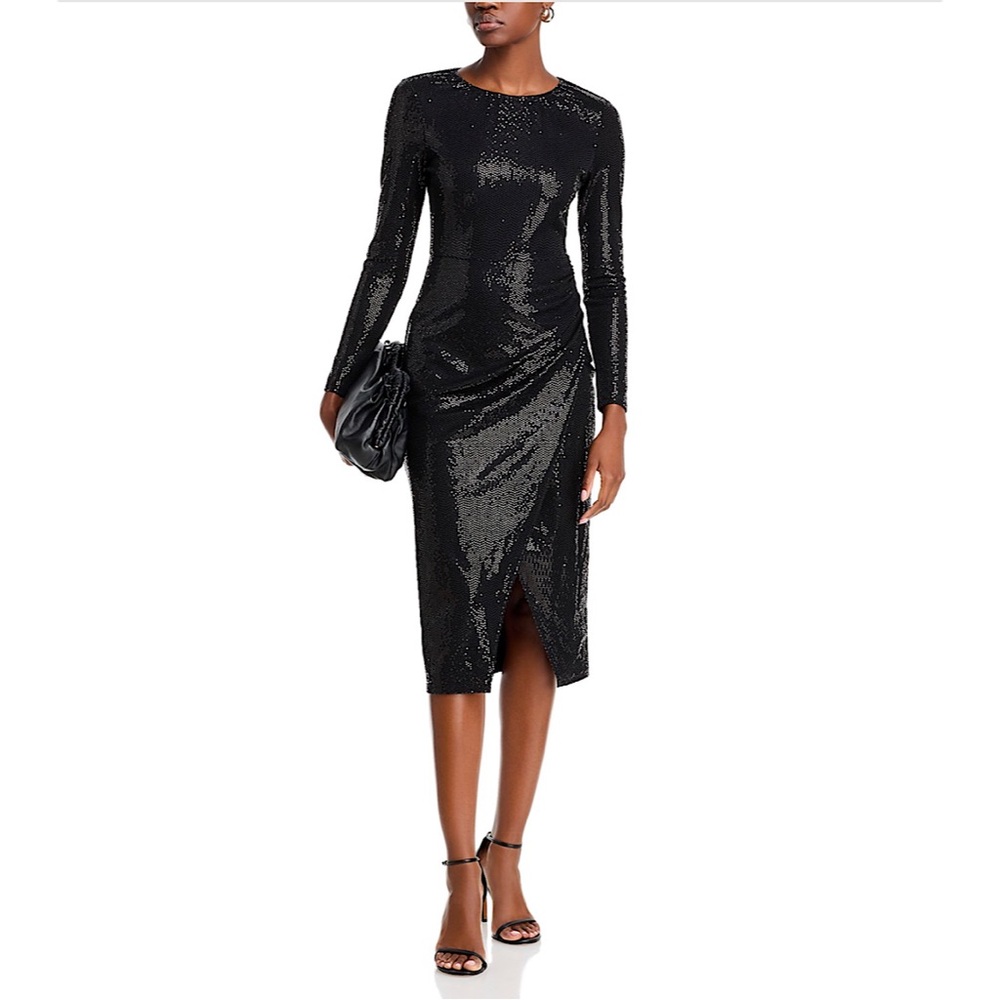 MICHAEL Michael Kors Ruched Mini Dress BLACK SMALL